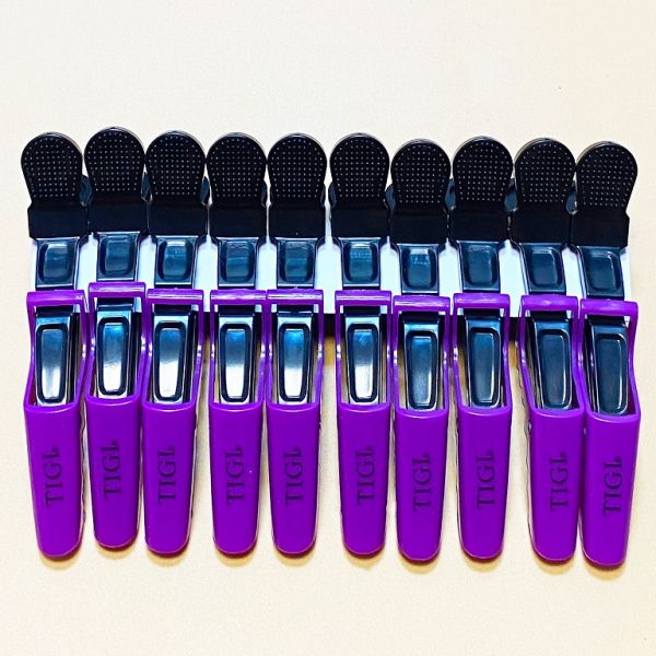 TIGI Crocodile hair clip PURPLE 10 pcs/pack